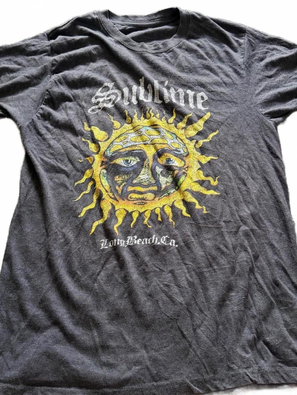 Sublime Long Beach CA Black Sun Graphic Band T-Shirt